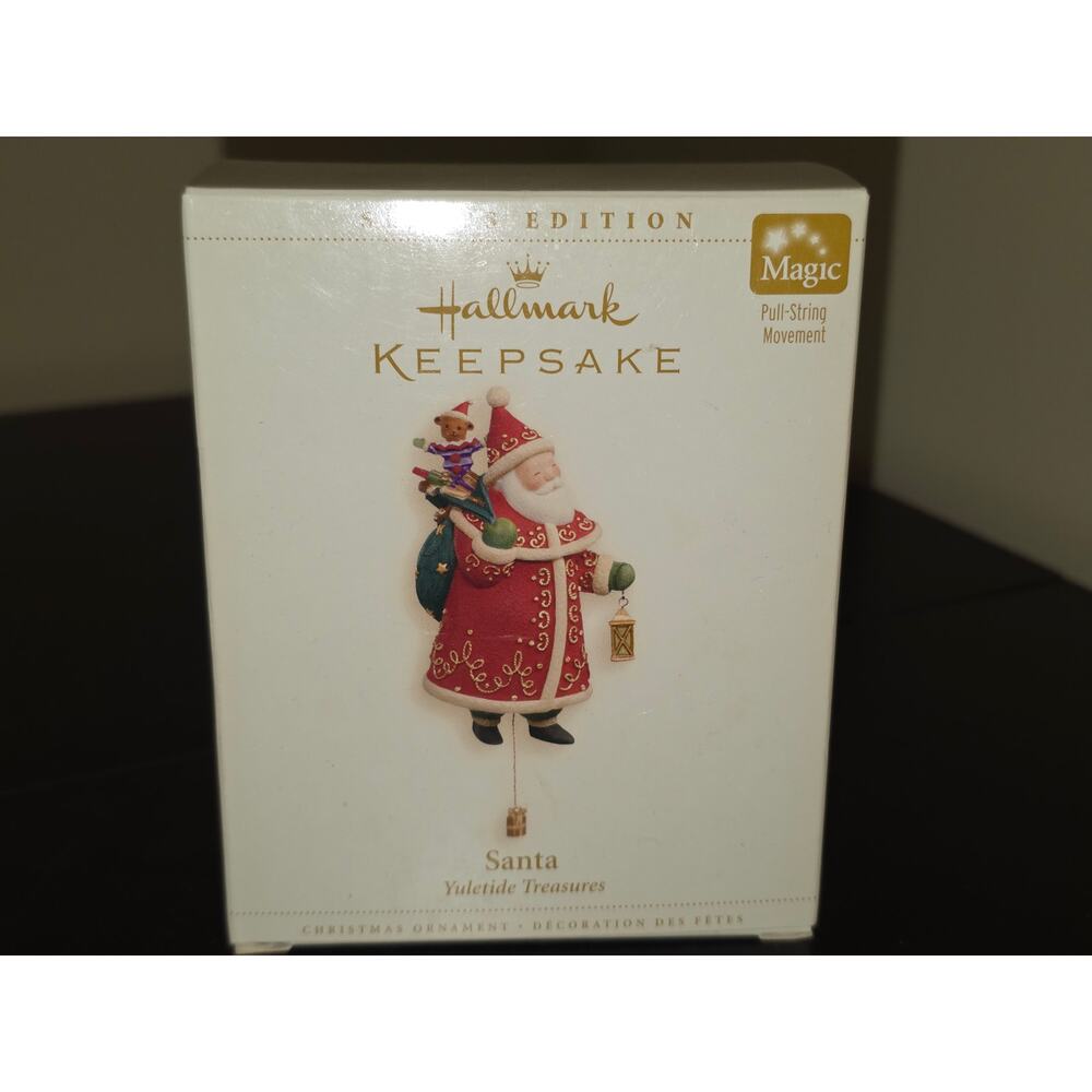 Hallmark Keepsake Ornament Santa Yuletide‎ Treasures Christmas Pull String 2006